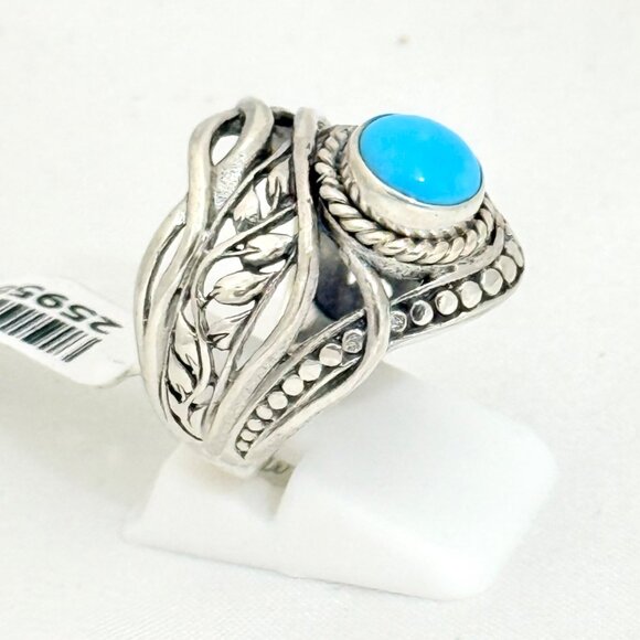 Bali Sleeping Beauty Turquoise and Sterling Silver Ring - NWT - Picture 7 of 10